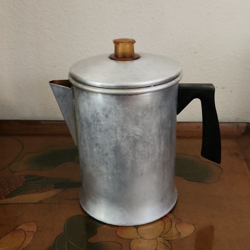 Vintage Mirro Aluminum Percolator Pot Stove Top 9 Cup